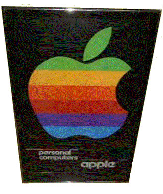 Apple Logo sign Apple Logo sign, Apple Computer Logo 1978, poster - with permission of Yuki Takahashi's Apple-II Tree.