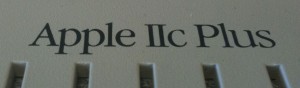Apple IIc Plus nameplate