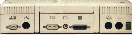 Apple IIc rear panel - Photo credit: Setting Up Your Apple IIc. Cupertino, California, Apple Computer, Inc., 1984.