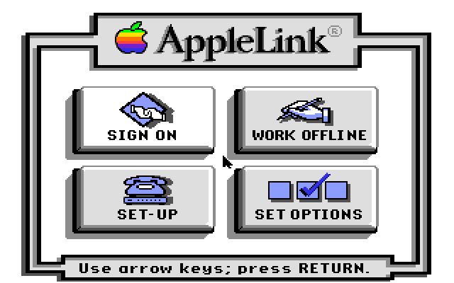 AppleLink IIGS start screen