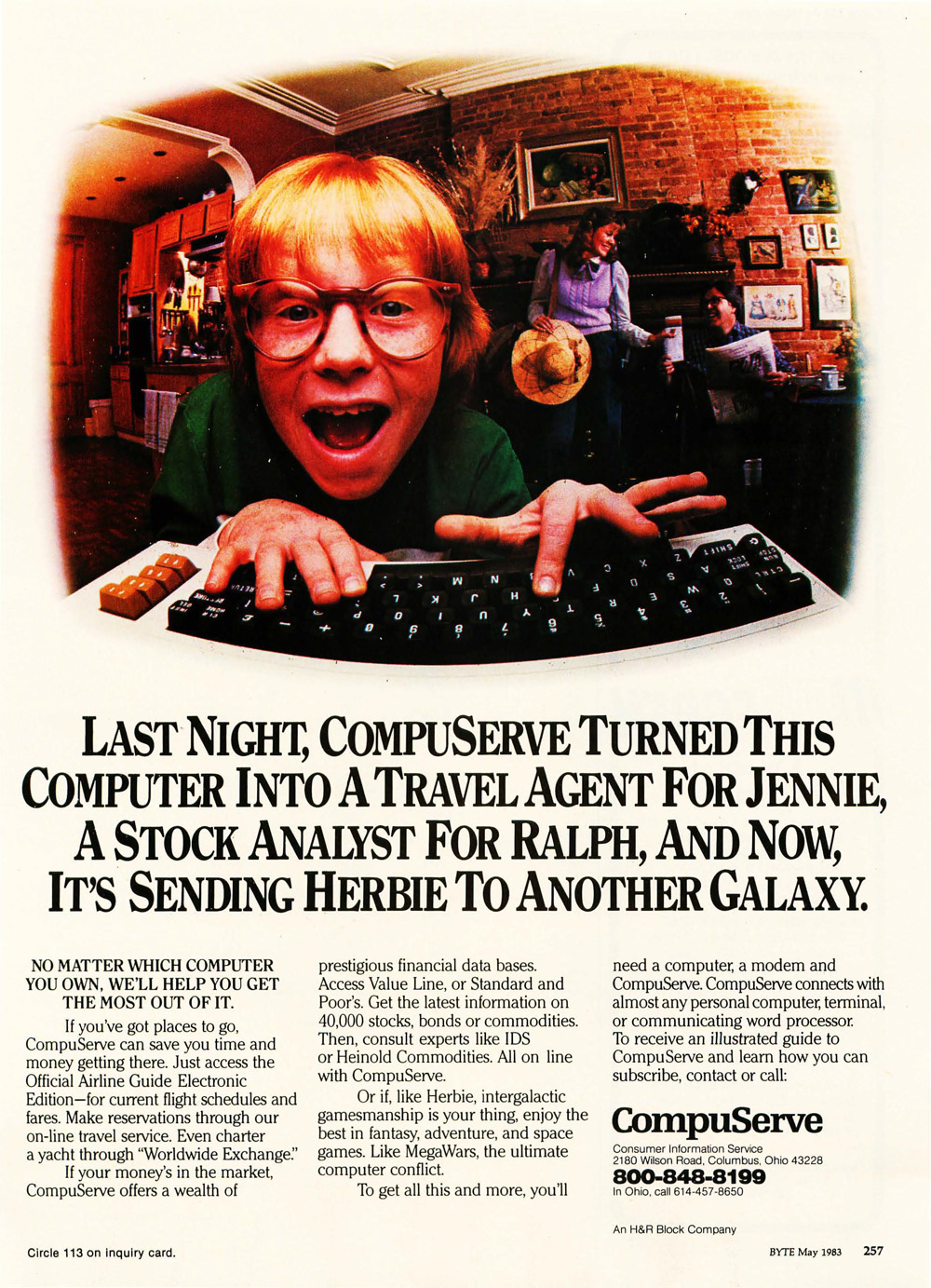 CompuServe ad, May 1983
